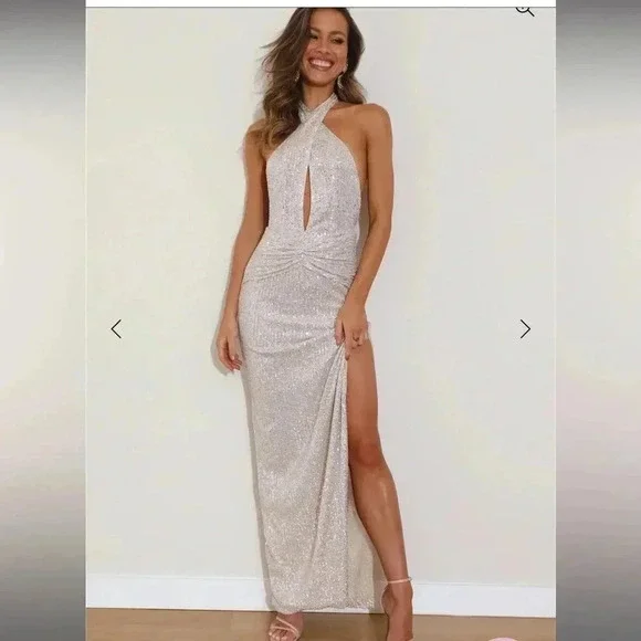 HELLO MOLLY DAZZLING NIGHTS SEQUIN MAXI DRESS - Picture 2 of 7